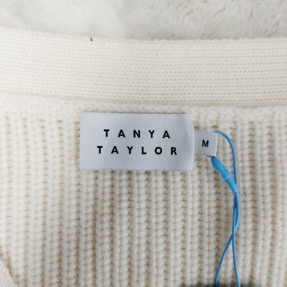 Tanya Taylor Cream V-Neck Sweater - Picture 6 of 10